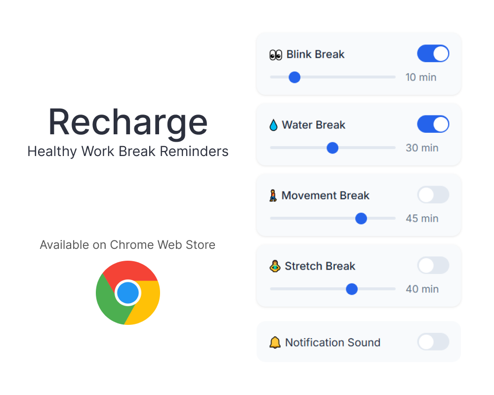 Recharge Chrome Extension